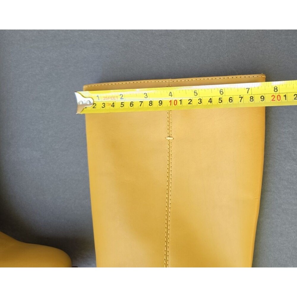 NIB Frye Camryn Womens 9 Tall Pull On Boots Leather Banana Yellow  Campus - Picture 10 of 16